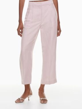 Wilfred Cloudy Lilac Linen Cropped Wide-leg The Effortless Pant Sz 2